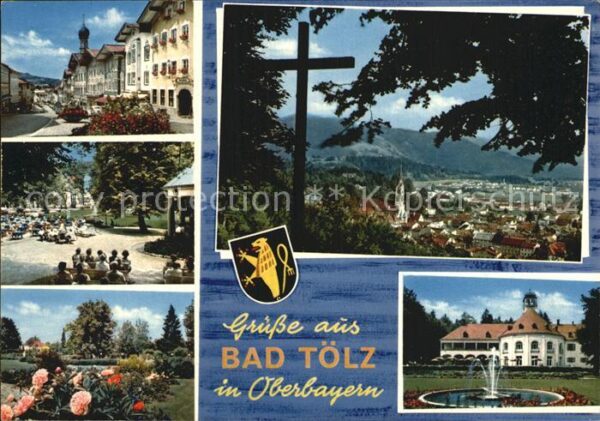 Bad Toelz Dorfmotiv Kurkonzert Park Panorama Spri