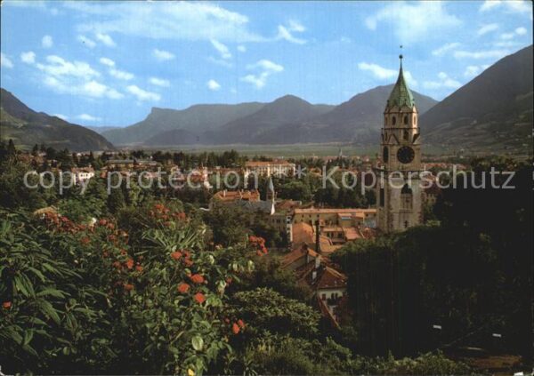 Merano Meran Blick vom Tappeinerweg auf Pfarrkirche