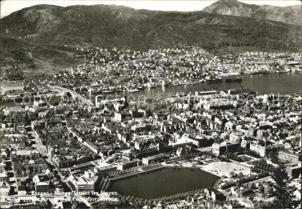 Bergen Norwegen Fliegeraufnahme
