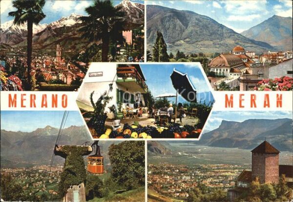 Merano Meran Panorama Promenade Kurhaus Haflingerbah