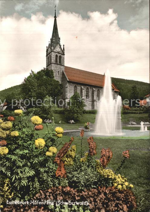 Hoefen Enz Kirche Fontäne