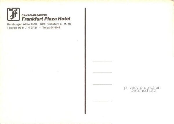 Frankfurt Main Frankfurt Plaza Hotel – Bild 2