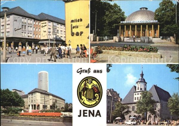 Jena Thueringen Kirchplatz Zeiss Planetarium Uni Hochha