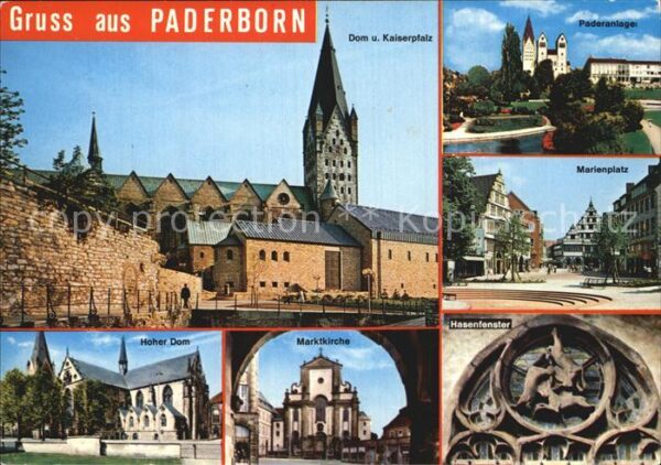 Paderborn Dom Kaiserpfalz Paderanlage Marienplatz