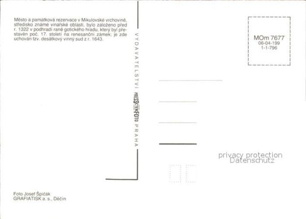 Mikulov Nikolsburg Suedmaehren Mesto a pamatkova rezervace Gotickeho h – Bild 2