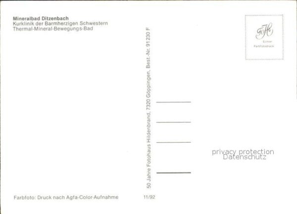 Bad Ditzenbach Kurklinik der Barmh Schwestern Thermal – Bild 2