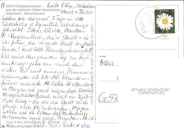 Goerlitz Niederschlesien Corvinius Wappen Zeile Flüsterbogen Rat – Bild 2