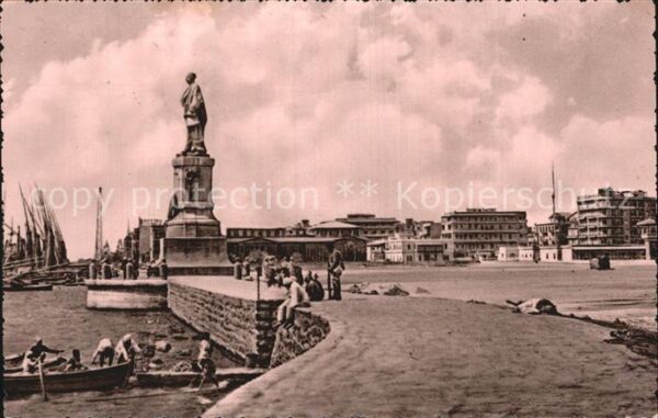 Port Said Seen from the Breakwater Monument Statu
