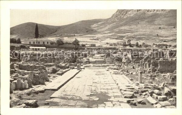 Corinth Korinth The Lechaion Road leading to the Agora