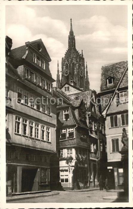 Frankfurt Main Saalgasse mit Blick zum Dom