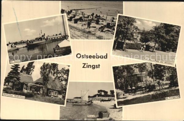 Zingst Ostseebad Hafen Strand Karl Marx Platz Milchbar K