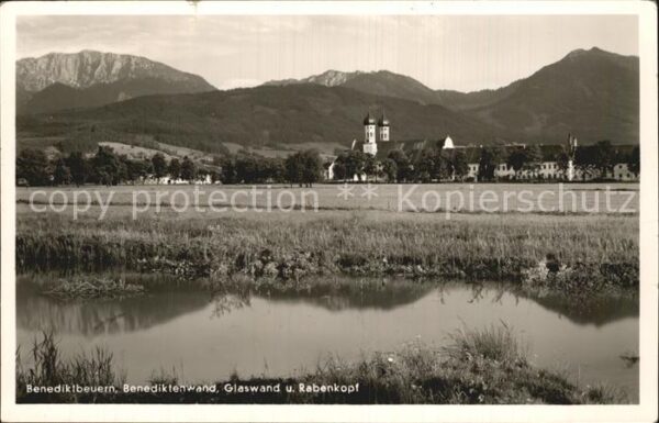 Benediktbeuern Panorama gegen Benediktenwand Glaswand