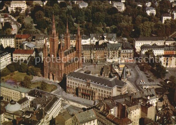 Wiesbaden Kirche Fliegeraufnahme