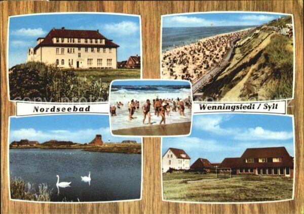 Wenningstedt Sylt Teilansichten Nordseebad Strand Schwäne