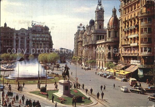 Valencia Valenciana Plaza del Caudillo Estatua ecuestre Den