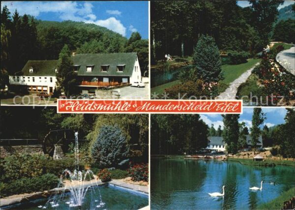 Manderscheid Eifel Cafe Restaurant Heidsmühle Schwanenteic