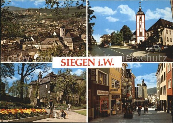 Siegen Westfalen Oberstadt Marktplatz Rathaus Nikolaikir