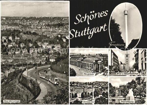 Stuttgart Weinsteige Fernsehturm Königsbau Hauptb