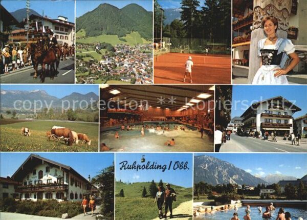 Ruhpolding Teilansichten Festumzug Trachten Hallen