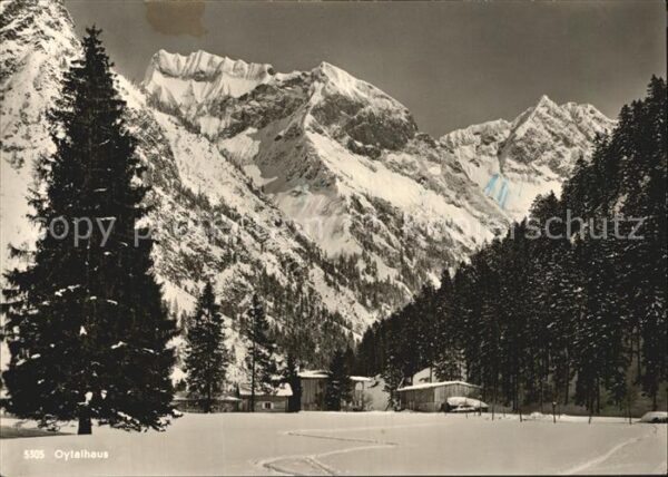 Oytal Oytalhaus Winterpanorama Allgäuer Alpen