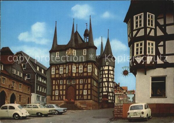 Frankenberg Eder Rathaus Fachwerkhaus Erker