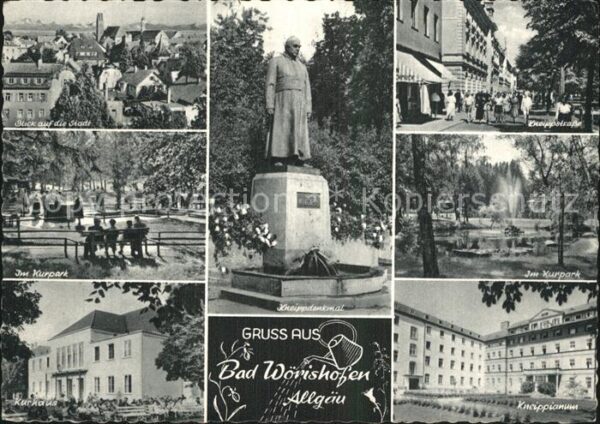 Bad Woerishofen Kurpark Kurhaus Kneipp Denkmal Statue K