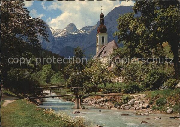 Ramsau Berchtesgaden Ramsauer Kircherl mit Reiteralpe Bercht