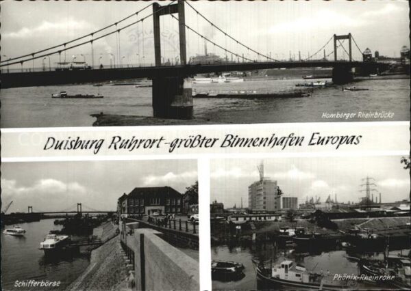 Duisburg Ruhr Homberger Rheinbrücke Schifferbörse Phö