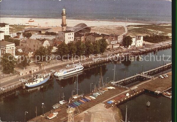 Warnemuende Ostseebad Alter Strom Teepott Leuchtturm Luftbild