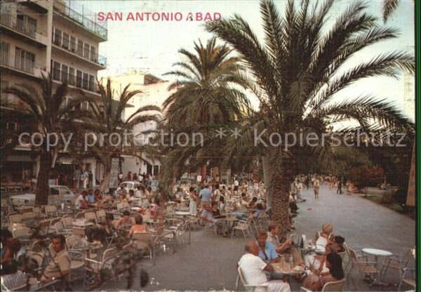 San Antonio Abad Strassencafe Palmen