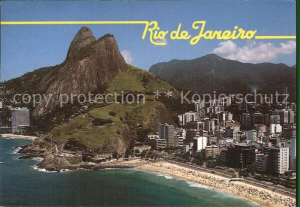 Rio de Janeiro Air view of Leblon Beach