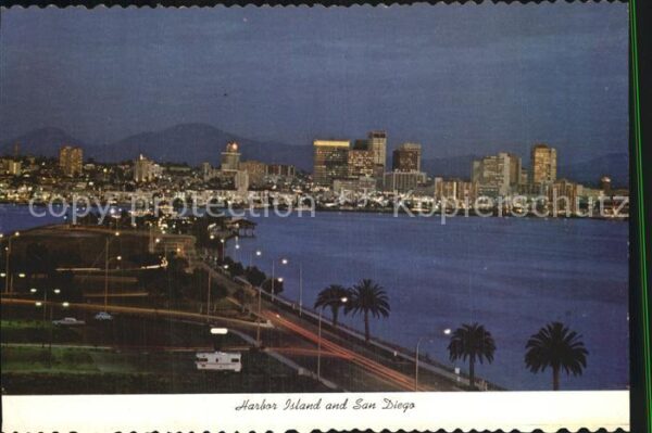 San Diego California Harbor Island at dawn