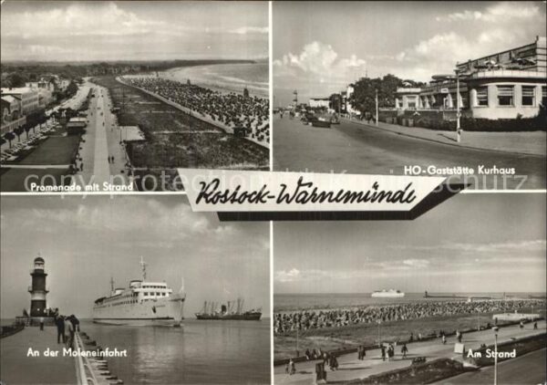 Warnemuende Ostseebad Promenade am Strand HO Gaststätte Kurha