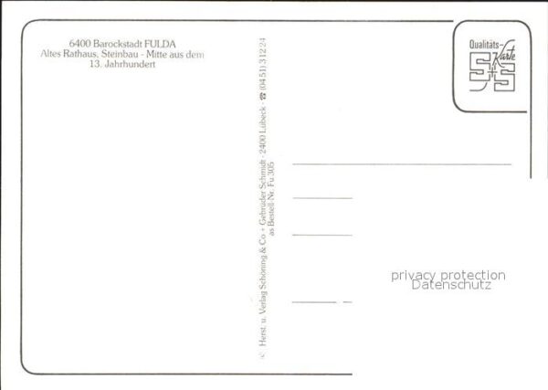 Fulda Altes Rathaus Steinbau 13. Jhdt. Barock – Bild 2