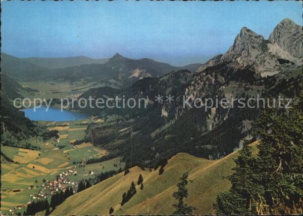 Tannheim Tirol Panorama Blick vom Hahnenkamm ins Tannh