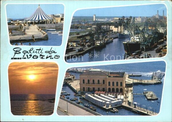 Livorno Hafen Promenade Bagni Fancaldi Sonnenun