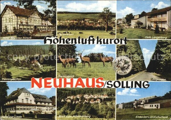 Neuhaus Solling Teilansichten Hotel Cafe Kegelbahn Land