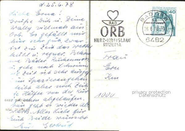 Bad Orb Saline Wartturm Marktplatz Rosengarten – Bild 2