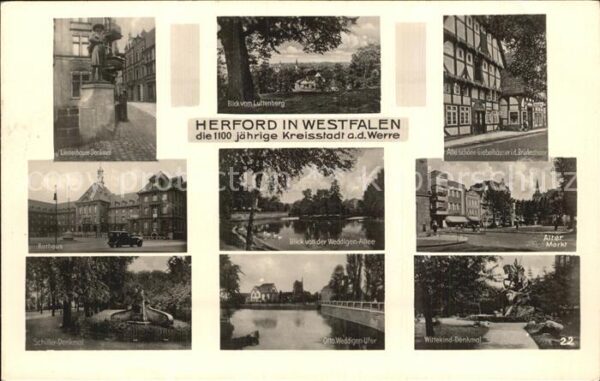 Herford Alter Markt Wittekind Denkmal Schiller-