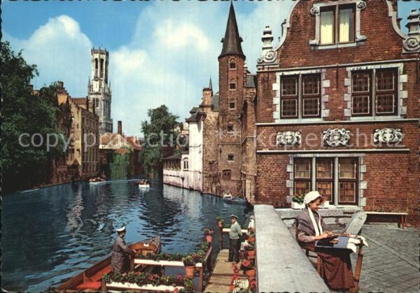Bruges BRUGGE Belgie Rosenkranzkais Glockenturm