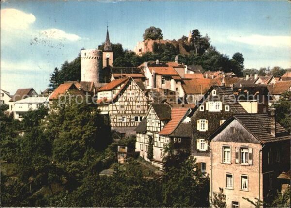 Lindenfels Odenwald Gesamtansicht mit Burg