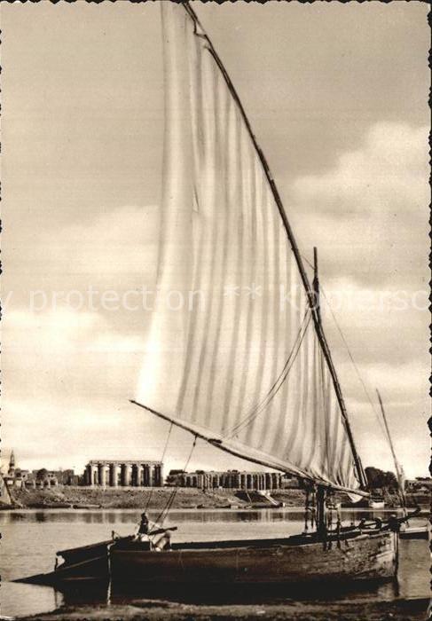 Luxor Louqsor Louksor Nile Sailing Boat Luxor Temple