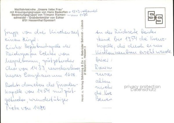 Hessenthal Spessart Wallfahrtskirche Unsere liebe Frau – Bild 2