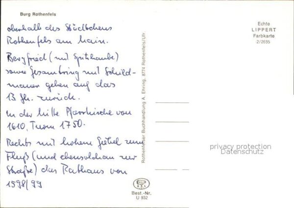 Rothenfels Unterfranken Burg Schiff – Bild 2