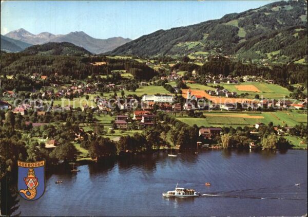 Seeboden Millstaettersee Fliegeraufnahme mit Millstättersee