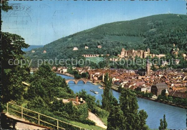 Heidelberg  Neckar Blick vom Philosophenweg