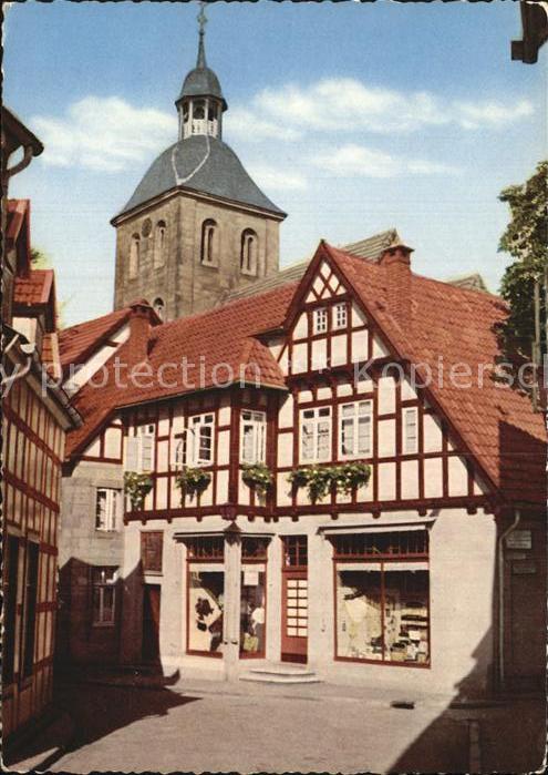 Tecklenburg im Teutoburger Wald Ortspartie mit Kirc