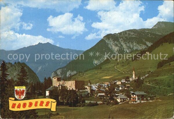 Nauders Tirol mit Schloß Naudersberg