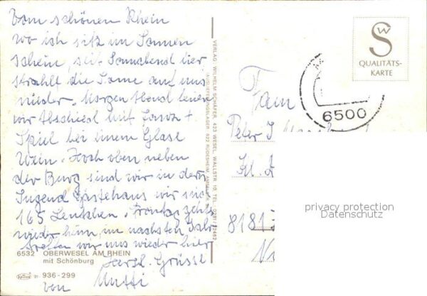 Oberwesel Rhein mit Schönburg – Bild 2
