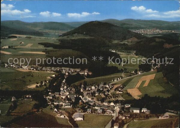 Oberkirchen Sauerland Fliegeraufnahme Gasthaus Schütte